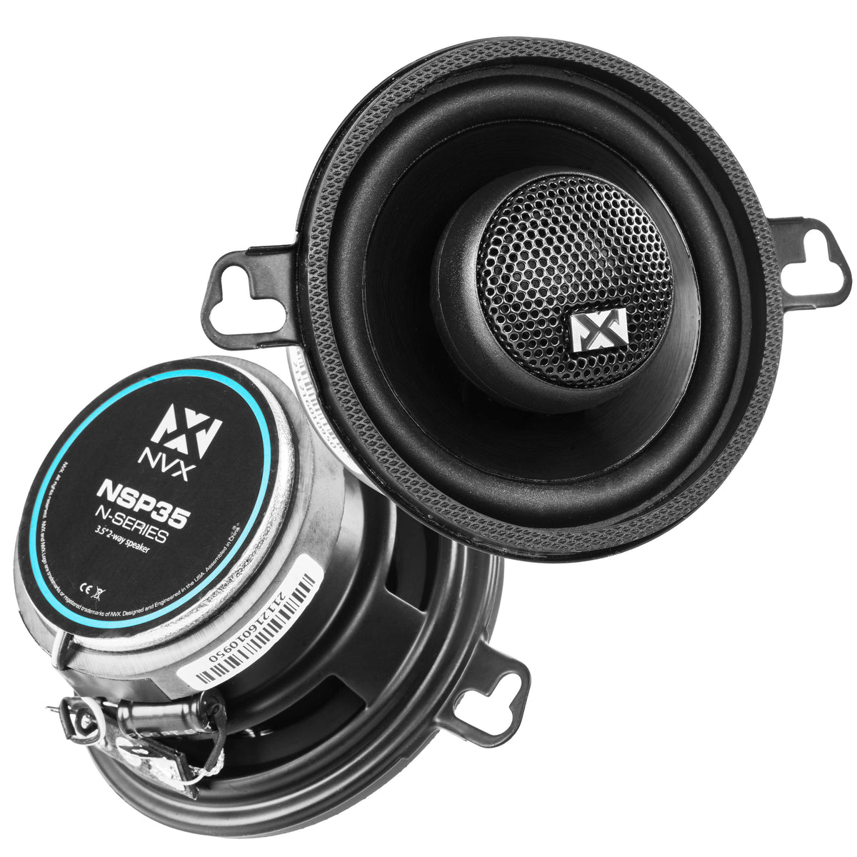 NVX - NSP35 70W RMS N-Series 3.5" 2-Way Coaxial Speakers (Pair) - Black