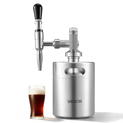 VEVOR - Nitro Cold Brew Coffee Maker 68 oz Nitrogen Dispenser System, Home Brew Coffee Keg, Portable Nitrogen Infuser
