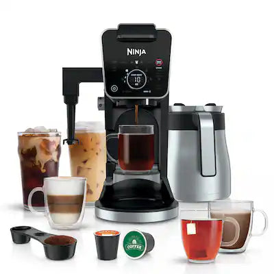 Ninja - DualBrew PRO 12-Cup Specialty Coffee System with Thermal Carafe, K-Cup Compatible, Hot Water System & Frother