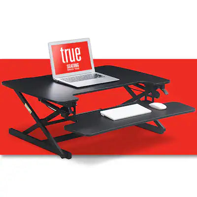 True Seating - Ergo Height Adjustable Standing Desk Converter, Large