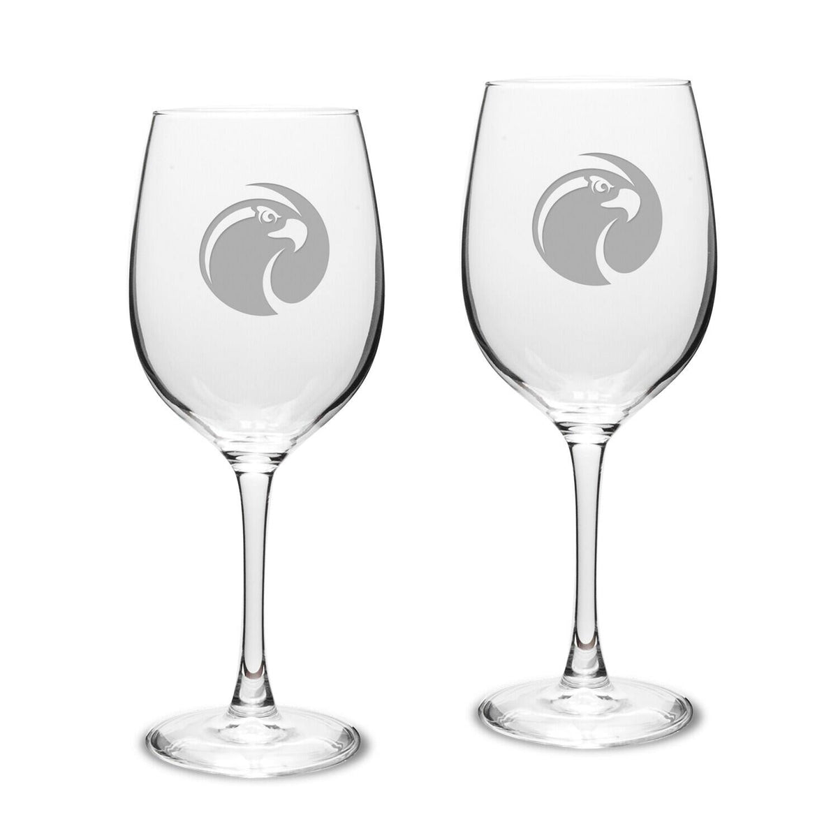 Jardine - Seattle Pacific Falcons Two-Piece 16oz. Traditional White Wine Glass Set - Multicolor