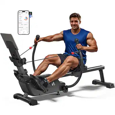 MERACH - Sculls Rowing Machines for Home, Magnetic Rowing Machine with 16-Level, Simulate Real Row, Ultra-Quiet Rower