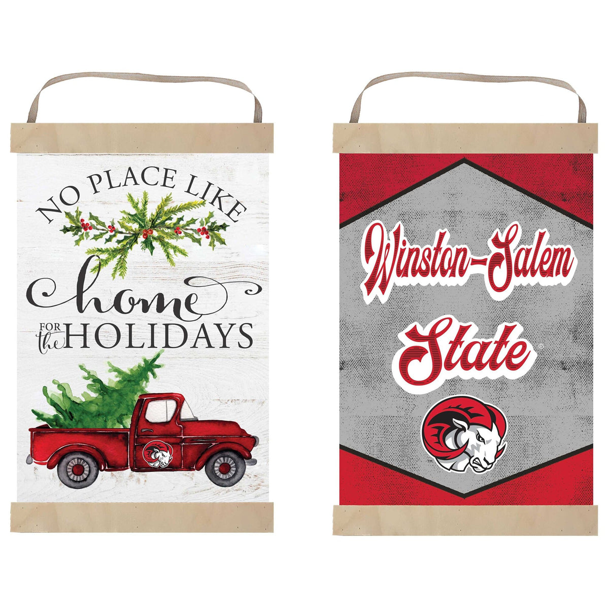 Jardine - Winston-Salem State Rams 12" x 20" Reversible Banner Sign - White