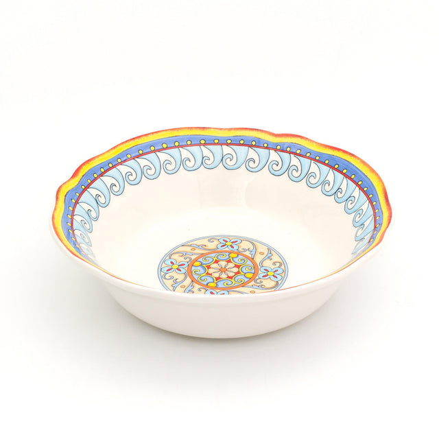Front. Euro Ceramica Home - Duomo 10" Serving Bowl - gold.
