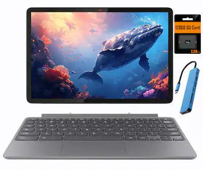 Lenovo - Duet 2-in-1 Chromebook 11" FHD+ LCD Touch Laptop- MediaTek Kompanio 838 2024 - 4GB RAM - 64GB eMMC - keyboard