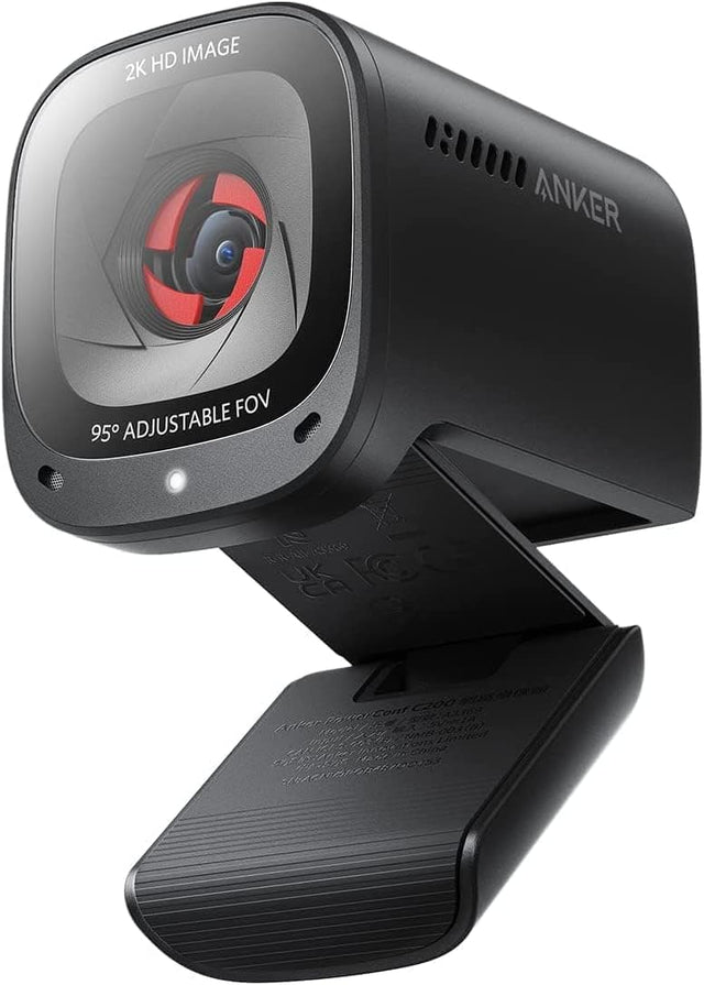 2K HD IMAGE  
ANKER  
95° ADJUSTABLE FOV  

C200  
PreCon  
Fr Inron HMB 017  
TAE i1n 14K6  
ER EEIO  

Made in China  
Model: C200  
Input: DC 5V  
Output: 2.1A  
Made in China