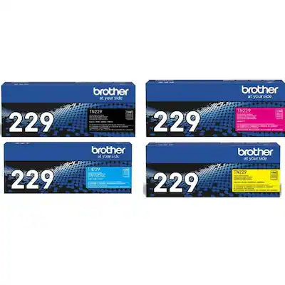 Brother - Genuine TN229 Set for Brother HL-L3210CW Black Cyan Magenta Yellow (CMYK) Toner Cartridge Set for Brother HL-L3210CW