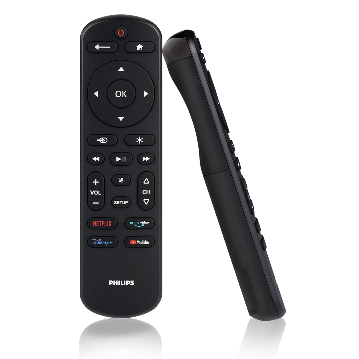 Philips - OneTouch Universal Remote Control for Samsung Smart TV, LG, Sony, VIZIO, Fire TV, Roku TV, Remote Replacement - Black