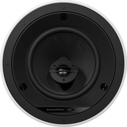 Front. Bowers & Wilkins - CI600 Series 6" In-Ceiling Speakers with Glass Fiber Midbass and Pivoting Tweeter - (Each) - Paintable White.