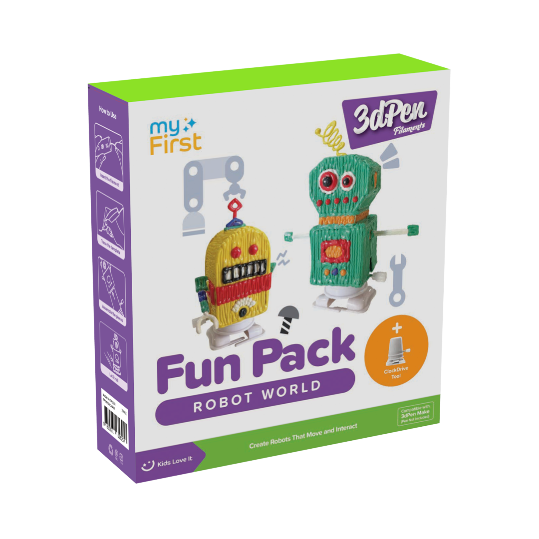 Fun Pack Filament for myFirst 3dPen Make (Robot World) - 3dPen is not included