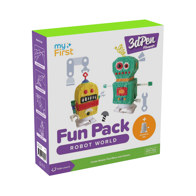 How to Use  
my First  
3dPen Filaments  
Fun Pack  
ROBOT WORLD  
Create Robots That Move and Interact  
Kids Love It