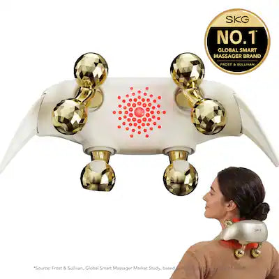 SKG - Neck Massager for Pain Relief Deep Tissue Shiatsu Cordless Neck and Shoulder Massger with Heat Gifts