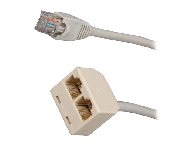 Front. StarTech.com - StarTech.com RJ45SPLITTER 2-to-1 RJ45 Splitter Cable Adapter - M/F.