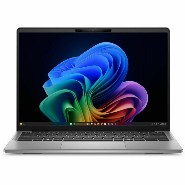 Angle. Dell - Latitude 7000 14" IPS LCD 2560 x 1600 (QHD+) Touch Screen Laptop - Snapdragon X Elite with 32GB Memory - 512GB SDD - Titan Gray, Gray.