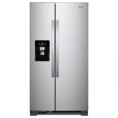 Whirlpool - 33 in. Wide 21 cu. ft. Side-by-Side Refrigerator with LED Interior Lighting