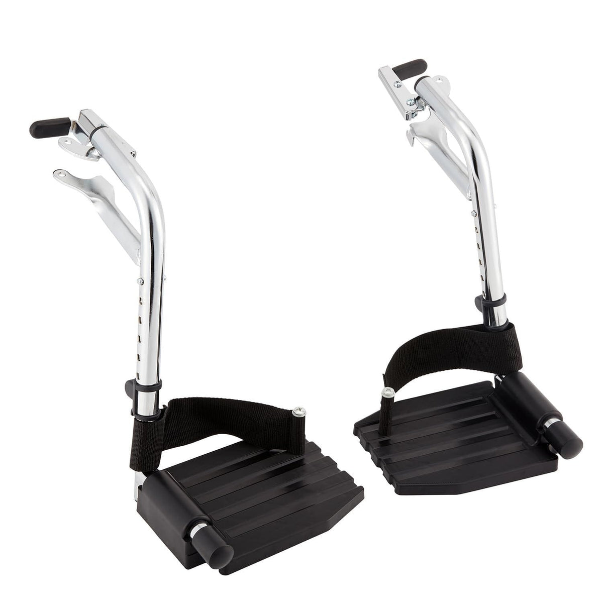 Invacare - Wheelchair Legrest with Heel Loops, Swing-Away Design & Flip-Up Composite Footplate - Black