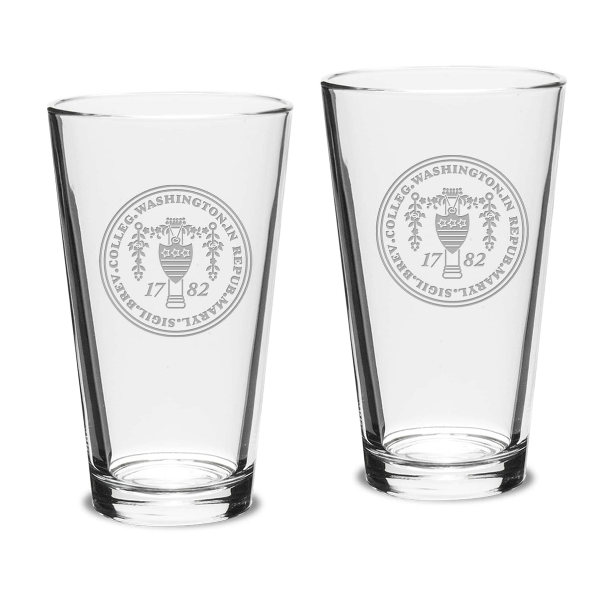 Jardine - Washington College Shoremen 16oz. 2-Piece Classic Pub Glass Set - Multicolor