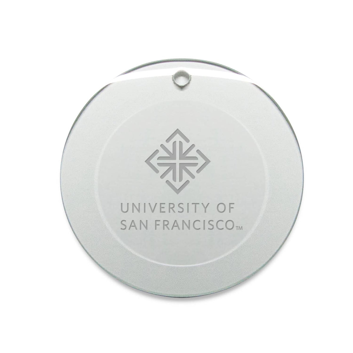 Jardine - San Francisco Dons 3'' Round Glass Ornament - Multicolor
