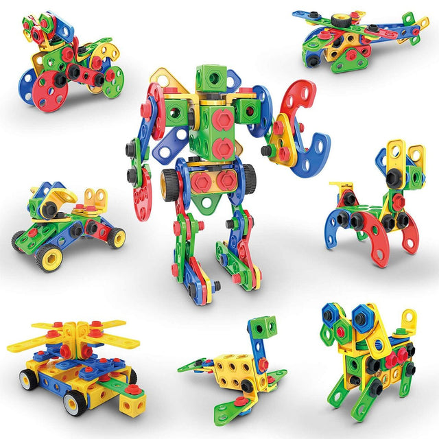 Front. PicassoTiles - PICASSO-TILES 152 PC Construction Building Engineering Set, STEM Toys for Kids 3+ - Multicolor.