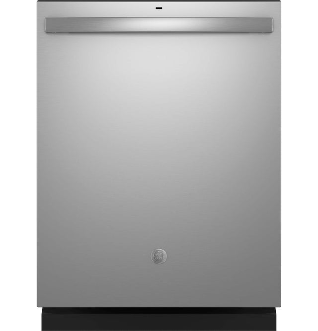 Front. GE - 24" Top Control Built-In Hybrid Stainless Steel Tub Dishwasher with Dry Boost - Stainless Steel.