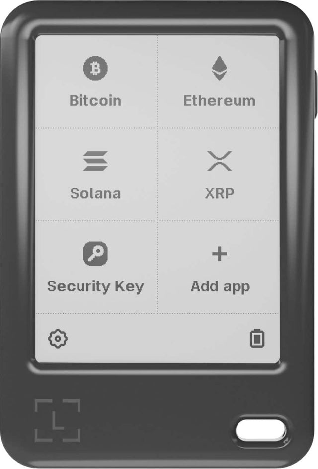 Bitcoin  
Ethereum  
Solana  
XRP  
Security Key  
Add app