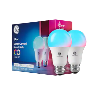 Cync - A19 LED Light Bulb, Matter Compatible, Color Changing, 2pk