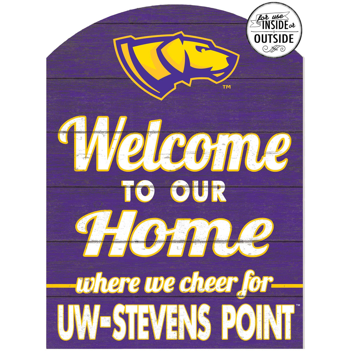 Jardine - Wisconsin-Stevens Point Pointers 16'' x 22'' Indoor/Outdoor Marquee Sign - Purple