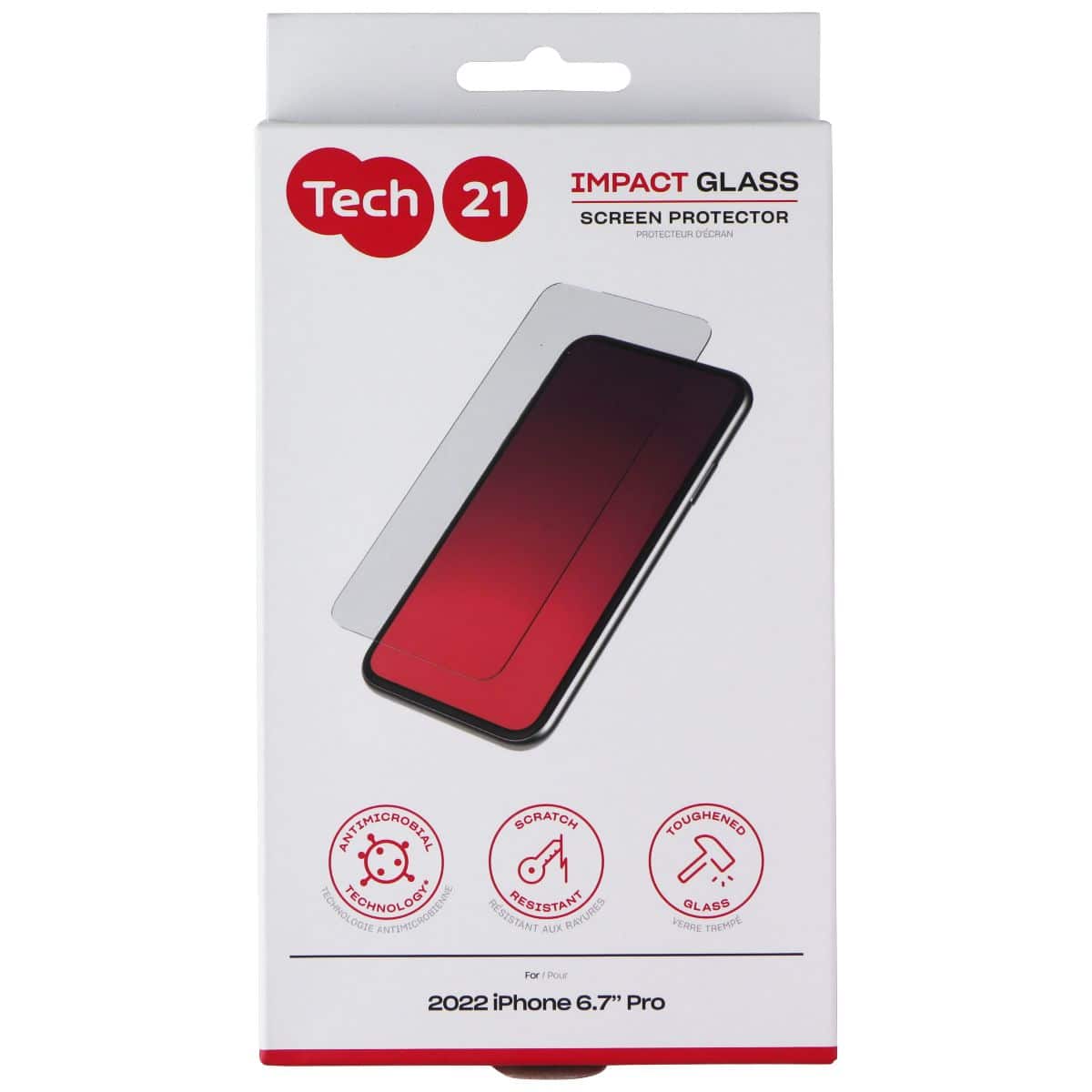 Tech21 - Impact Glass Series Case for Apple iPhone 14 Pro Max - Clear