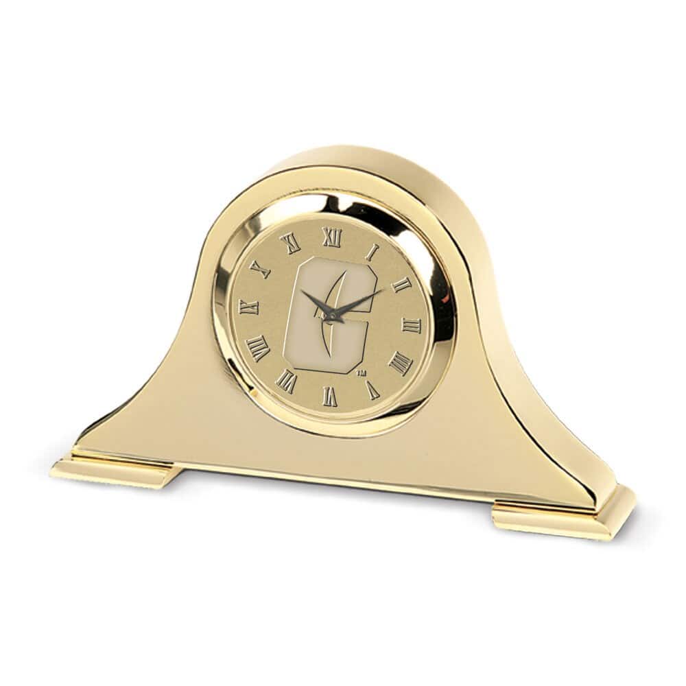 Jardine - Charlotte 49ers Napoleon Desk Clock - Gold