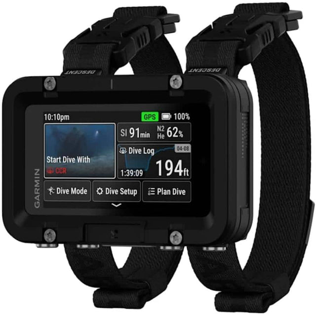 DECENT DESCENT 10:10pm Start Dive With CCR GARMIN Dive Mode GPS 100% N2 62% SI 91min 194ft Dive Log 1:39:09 04-08 Plan Dive