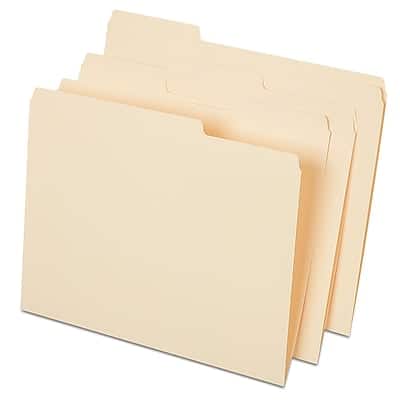 Staples - File Folder, 1/3-Cut Tab, Letter Size, 50/Pack - Manila