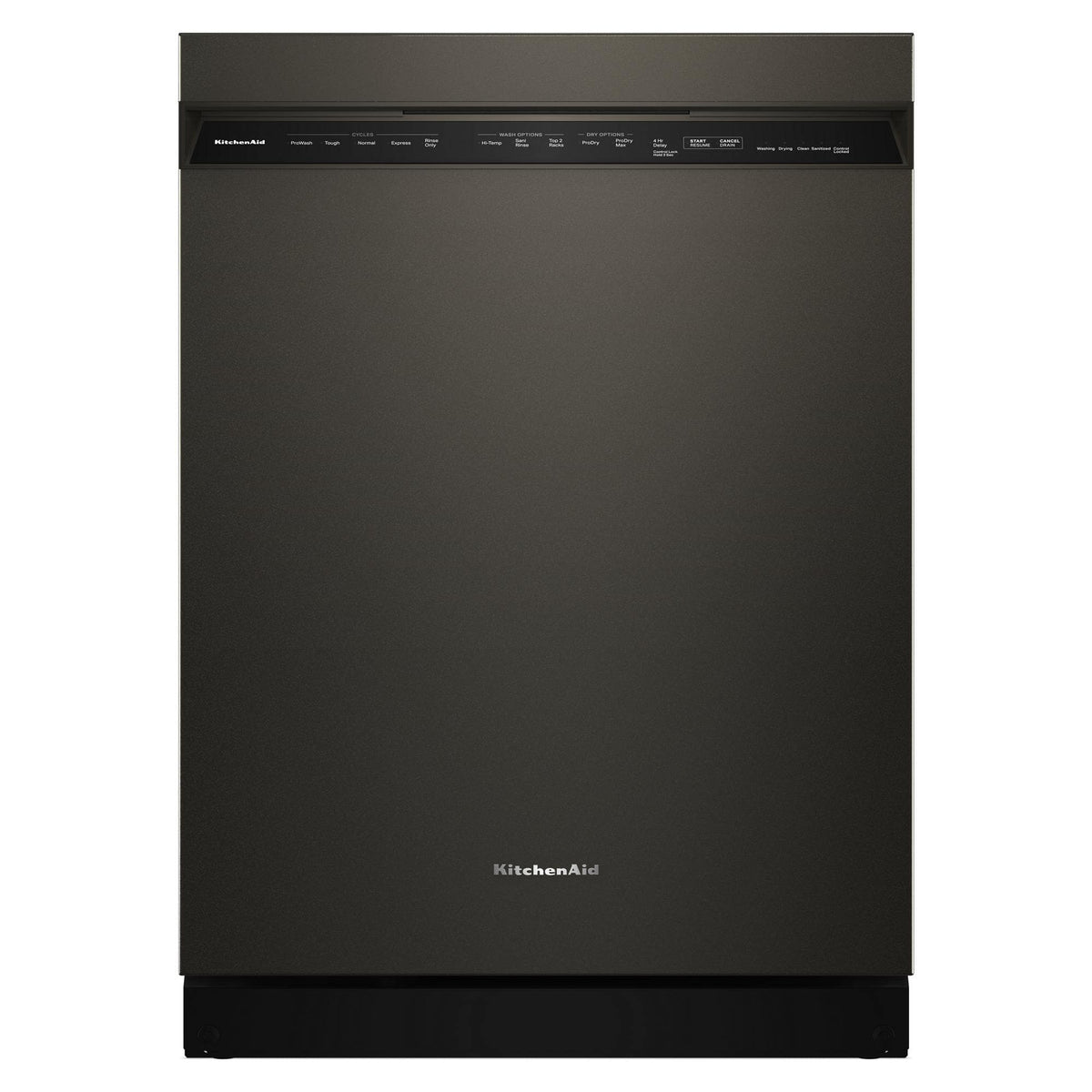KitchenAid - 24 inch Front Control Built-In Dishwasher with Third rack and ProDry System - Black Ore