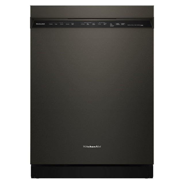 Front. KitchenAid - 24 inch Front Control Built-In Dishwasher with Third rack and ProDry System - Black Ore.