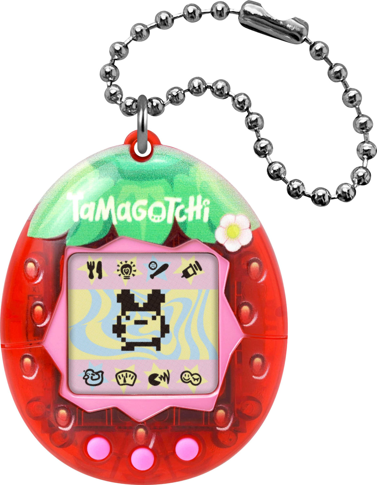 Bandai - 2.1" Fresh Strawberry (P2) Tamagotchi, BNTCA Original Tamagotchi