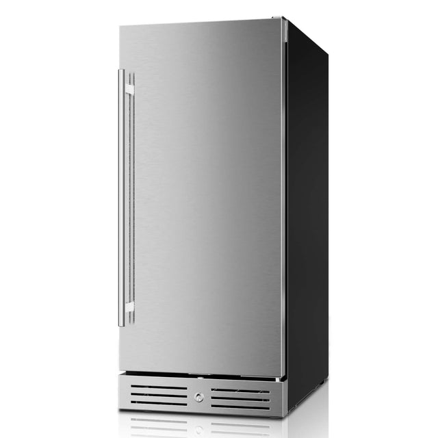 Front. Yeego - 15" Beverage Refrigerator,All-Weather Outdoor 100-Can Stainless Steel Cooler for Patio,Deck, Garage, or BBQ - Stainless Steel.