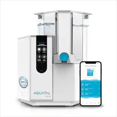 AquaTru - Classic Smart Alkaline PH Countertop Water Purifier for Forever PFOA, PFOS & Other Contaminants with App