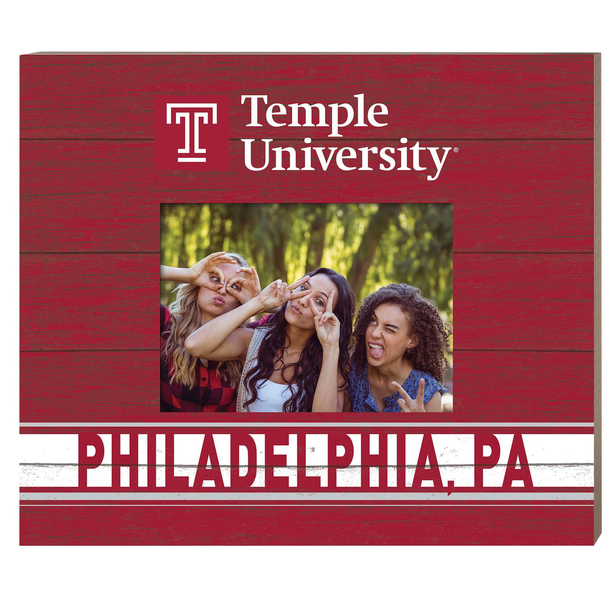 Jardine - Temple Owls 11" x 13" Team Spirit Scholastic Picture Frame - Red
