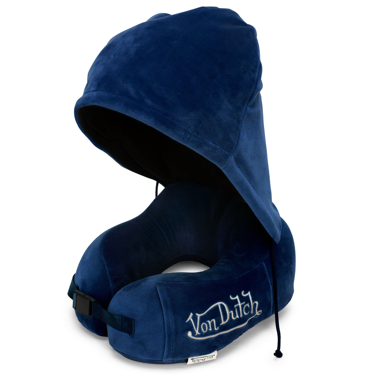 Von Dutch - Eyeconic Hooded Ergonomic Memory Foam Travel Neck Pillow - Navy