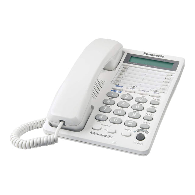 Panasonic  
Advanced KTS  

LINE1  
LINE2/CO  
HOLD  
LINE1  
LINE2/CO  
HOLD  

1 ABC  
2 DEF  
3 GHI  
4 JKL  
5 MNO  
6 PQR  
7 TUV  
8 WXYZ  
9  
0  

PAUSE  
REDIAL  
FLASH  
HOLD  
VOLUME  
MUTE  
SP-PHONE  
HEADSET  

Advanced KTS