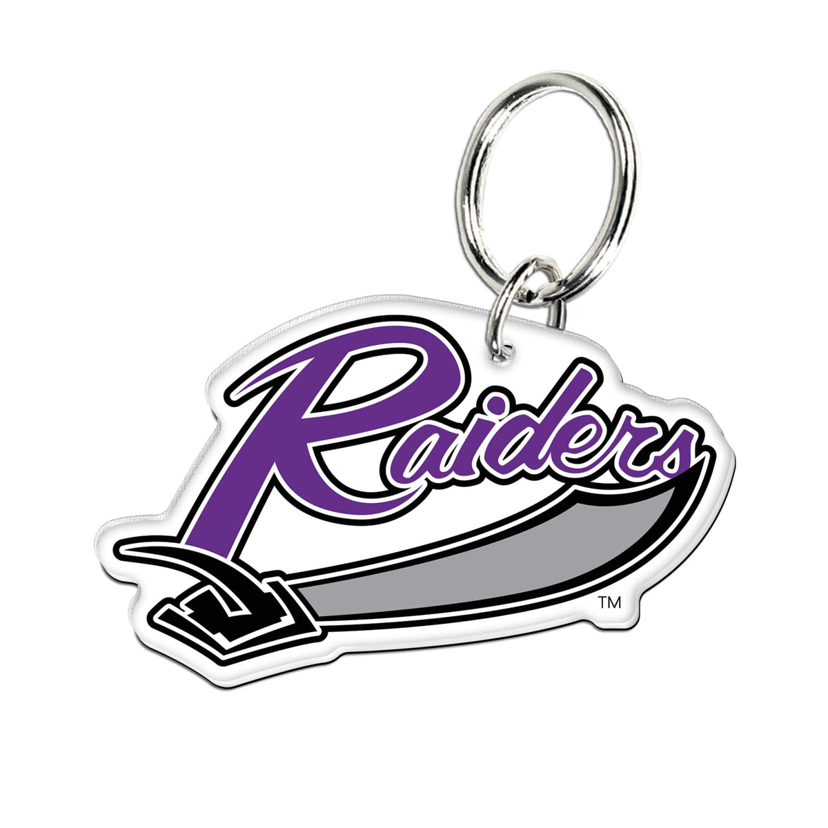 WinCraft - Mount Union Purple Raiders Premium Acrylic Team Key Ring - Multicolor