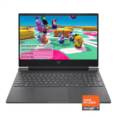 HP - Victus 15.6" 144Hz Full HD Gaming Laptop - AMD Ryzen 7 7445HS (2023) - 16GB Memory - NVIDIA GeForce RTX 4050 - 512GB SSD
