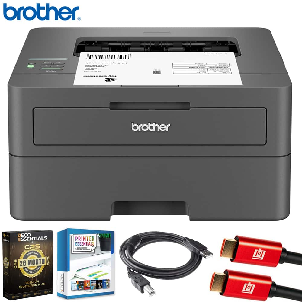 Brother - HL-L2405W Wireless Monochrome Laser Printer + 26-Month Warranty Protection Package - Gray