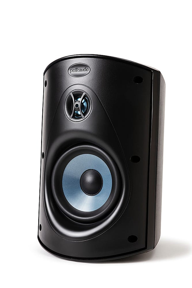 Front. Polk Audio - Polk Audio Atrium 6 Outdoor All-Weather Speakers with Bass Reflex Enclosure, Speed-Lock Mounting System, (Pair) - Black.