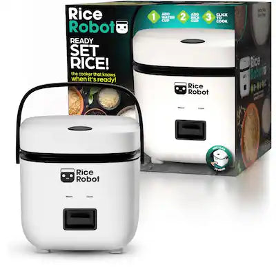 Rice Robot - Rice Cooker 4.5 Cups Cooked Electric Mini Rice Maker Pot