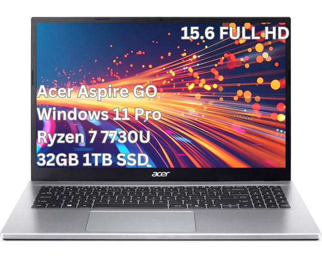15.6 FULL HD  
Acer Aspire GO  
Windows 11 Pro  
Ryzen 7 7730U  
32GB 1TB SSD  
acer