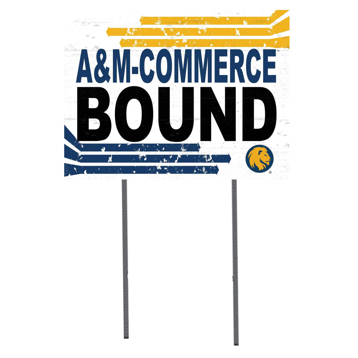 Jardine - Texas A&M Commerce Lions 18" x 24" Team Yard Sign - White