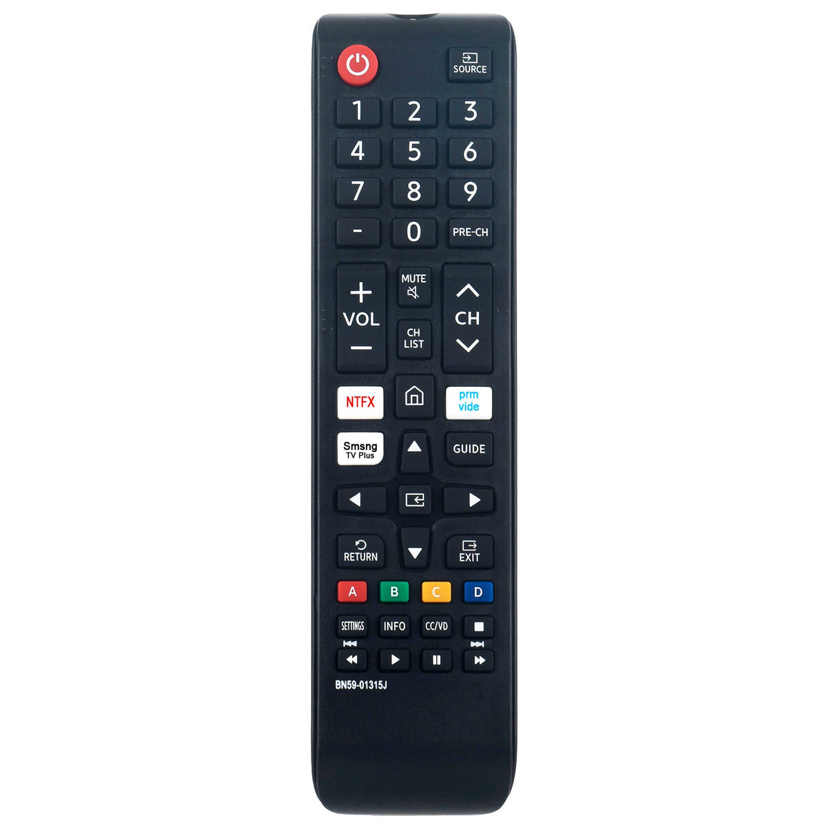 VINABTY - BN59-01315J Replace Remote Control Fits for Samsung TVU N43TU7000F UN50TU7000F UN55TU7000F - Black