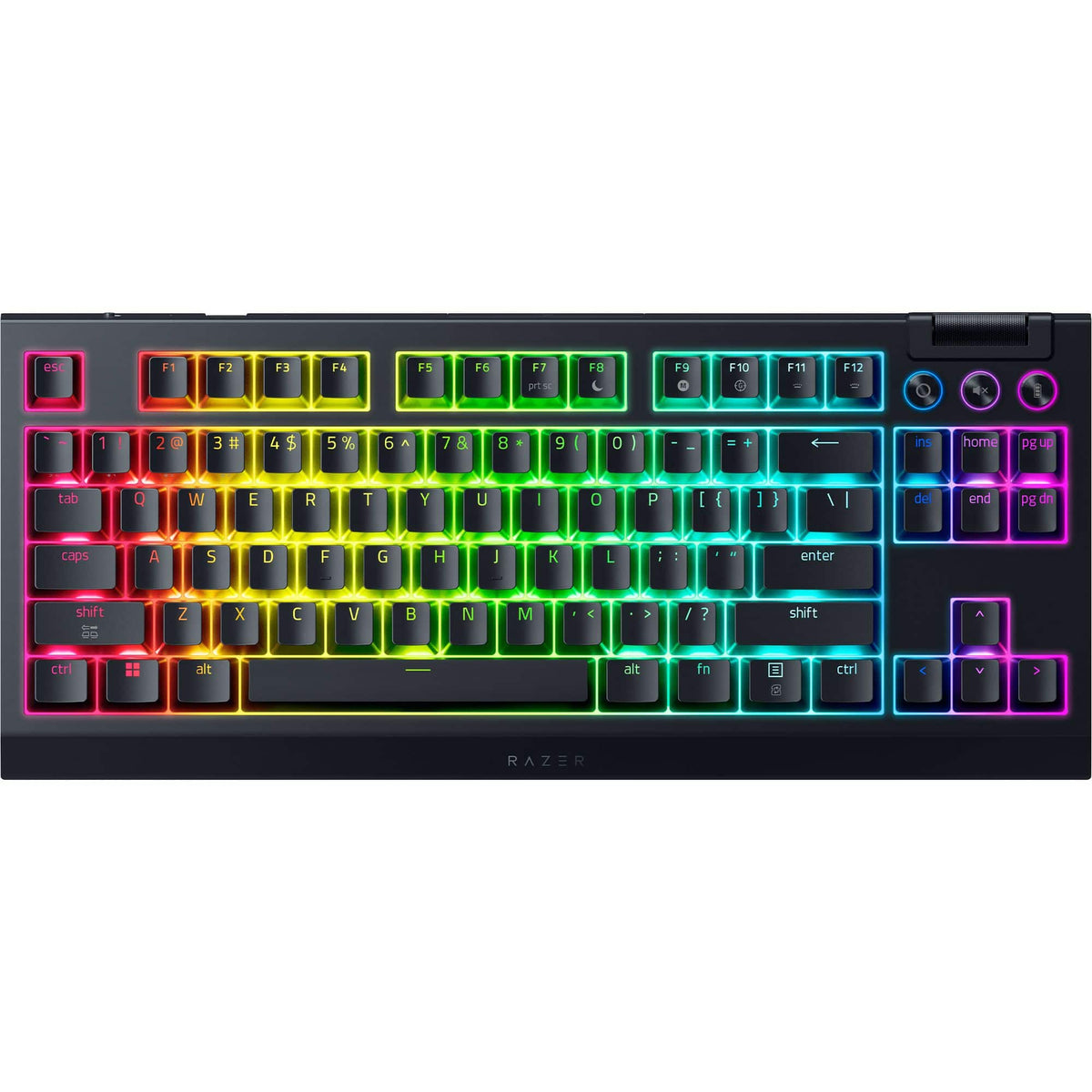 Razer - BlackWidow V4 TKL HyperSpeed Wireless Mechanical Orange Switch Gaming Keyboard with Hot-Swappable Design - Black