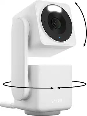 Wyze - Cam Pan v4, Indoor/Outdoor, Plug-in 4K Security Camera with 360° Pan/Tilt & Color Night Vision