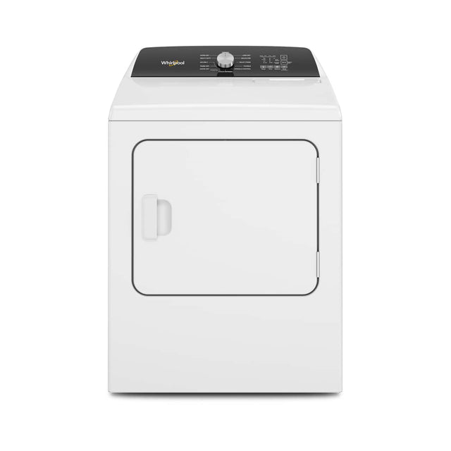 Front. Whirlpool - 7.0 Cu. Ft. Electric Dryer with Steam and Moisture Sensing - White.